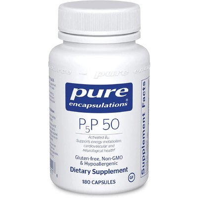 Активный витамин В6 / P-5-P 50, Pure Encapsulations, 50 мг, 180 капсул