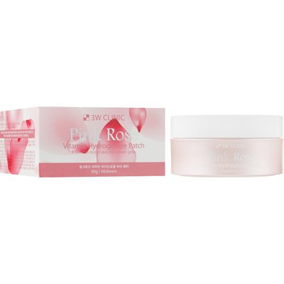 Патчи для век с экстрактом розы 3W Clinic Pink Rose Vitamin Hydrogel Eye Patch