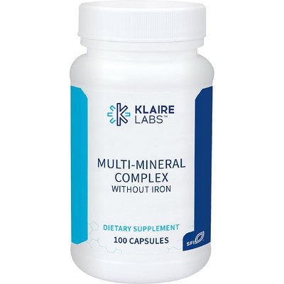 Мультиминералы без железа / Multi Mineral Complex Without Iron, Klaire Labs, 100 капсул