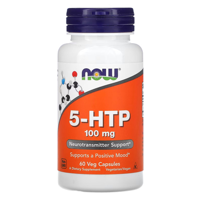 5-гідрокситриптофан / 5-HTP, Now Foods, 100 мг, 60 вегетаріанських капсул