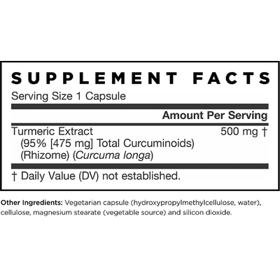 Куркумін 95 / Curcumin 95, Jarrow Formulas, 500 мг, 60 капсул