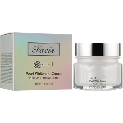 Осветляющий крем с жемчужным порошком Facis All-In-One Pearl Whitening Cream