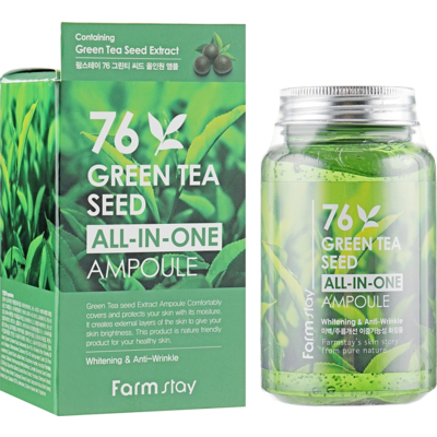 Ампульная сыворотка с зеленым чаем FarmStay All-In-One 76 Green Tea Seed Ampoule