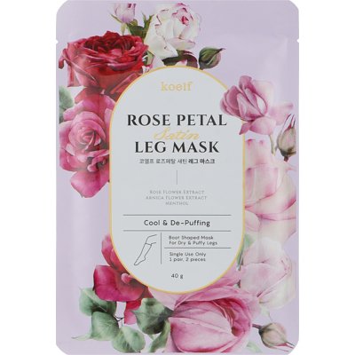 Укрепляющая маска-носочки для ног Koelf Rose Petal Satin Foot Mask
