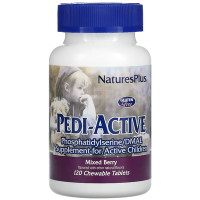 Добавка для активних дітей ягідне асорті / Pedi-Active Supplement For Active Children Mixed Berry Flavor, Nature's Plus, 120 жувальних таблеток
