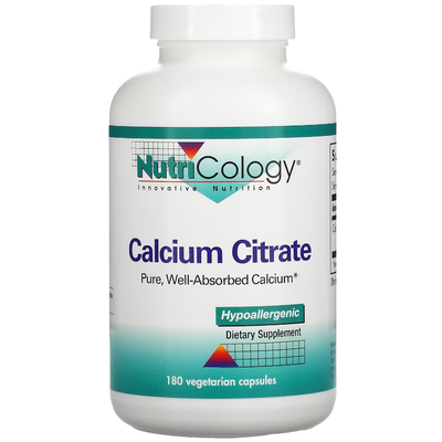 Цитрат кальция / Calcium Citrate, Nutricology, 150 мг, 180 капсул