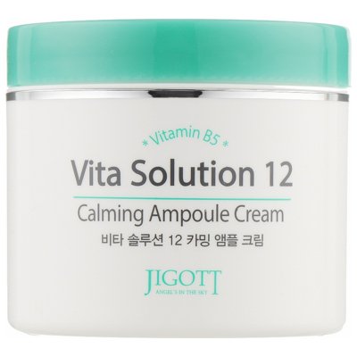 Успокаивающий крем для лица с витамином В5 Jigott Vita Solution 12 Calming Ampoule Cream