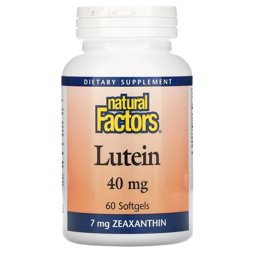 Лютеїн / Lutein, Natural Factors, 40 мг, 60 гелевих капсул