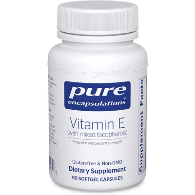 Витамин Е со смешанными токоферолами / Vitamin E, Pure Encapsulations, 268 мг, 90 гелевых капсул
