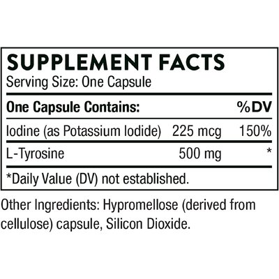 Йод та тірозин / Iodine & Tyrosine, Thorne Research, 60 капсул