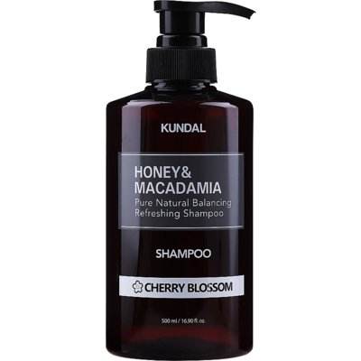 Безсульфатный шампунь для волос «Цветущая вишня» Kundal Honey & Macadamia Cherry Blossom Shampoo