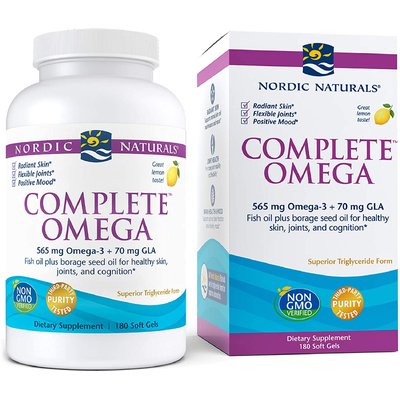Омега-3-6-9 со вкусом лимона / Complete Omega, Nordic Naturals, 180 гелевых капсул