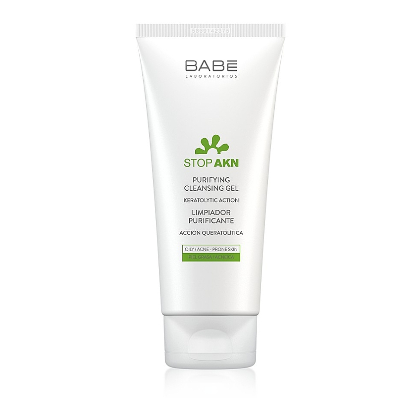 Очищувальний гель для жирної та проблемної шкіри Babe Laboratorios Stop Akn Purifying Cleansing Gel