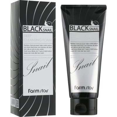 Пенка для лица с муцином черной улитки FarmStay Black Snail Deep Cleansing Foam
