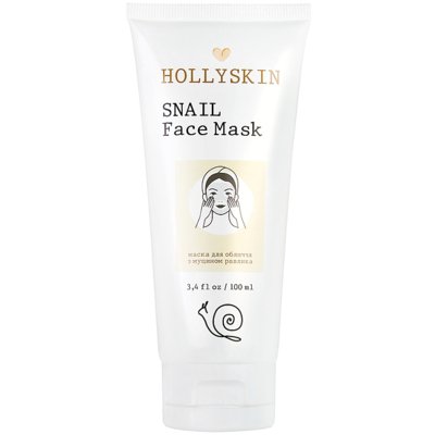 Маска для обличчя з муцином равлика Hollyskin Snail Face Mask