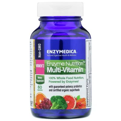 Мультивитамины для женщин / Enzyme Nutrition, Enzymedica, 60 капсул