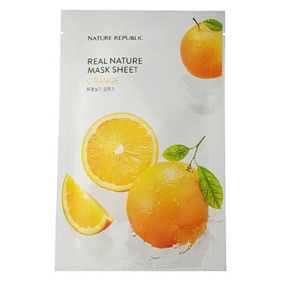 Тканевая маска для лица с экстрактом апельсина Nature Republic Real Nature Mask Sheet Orange