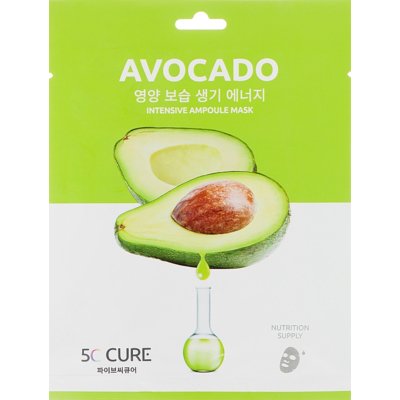 Маска для лица ампульная с экстрактом авокадо Jkosmec Avocado Intensive Ampoule Mask