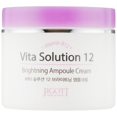 Ампульный крем для улучшения цвета лица с витамином B12 Jigott Vita Solution 12 Brightening Ampoule Cream