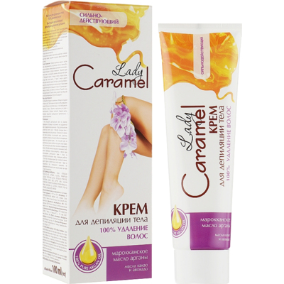 Крем для депіляції 100% видалення волосся Lady Caramel Cream