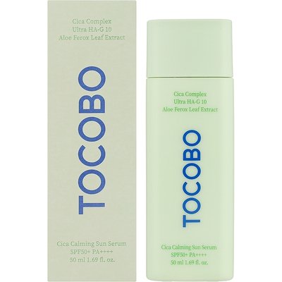 Солнцезащитная сыворотка для чувствительной кожи Tocobo Cica Calming Sun Serum SPF 50+ Pa++++