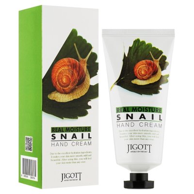 Крем для рук с экстрактом слизи улитки Jigott Real Moisture Snail Hand Cream