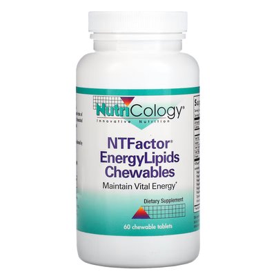 Энергетические жевательные липиды / NT Factors Energy Lipid, Nutricology, 60 жевательных таблеток