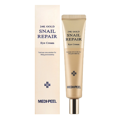 Крем для шкіри навколо очей з муцином равлика та золотом Medi-Peel 24K Gold Snail Repair Eye Cream