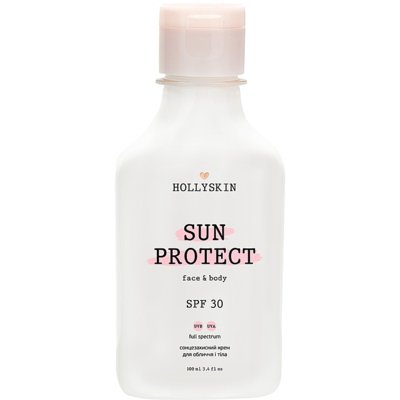 Сонцезахисний крем для обличчя й тіла Hollyskin Sun Protect Face&Body Cream SPF 30