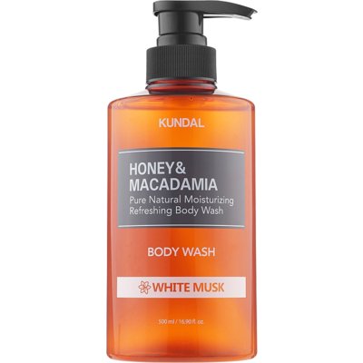 Гель для душа Белый мускус Kundal Honey & Macadamia Body Wash White Musk