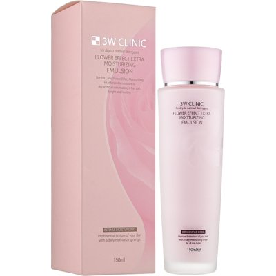 Увлажняющая эмульсия для лица 3W Clinic Flower Effect Extra Moisture Emulsion