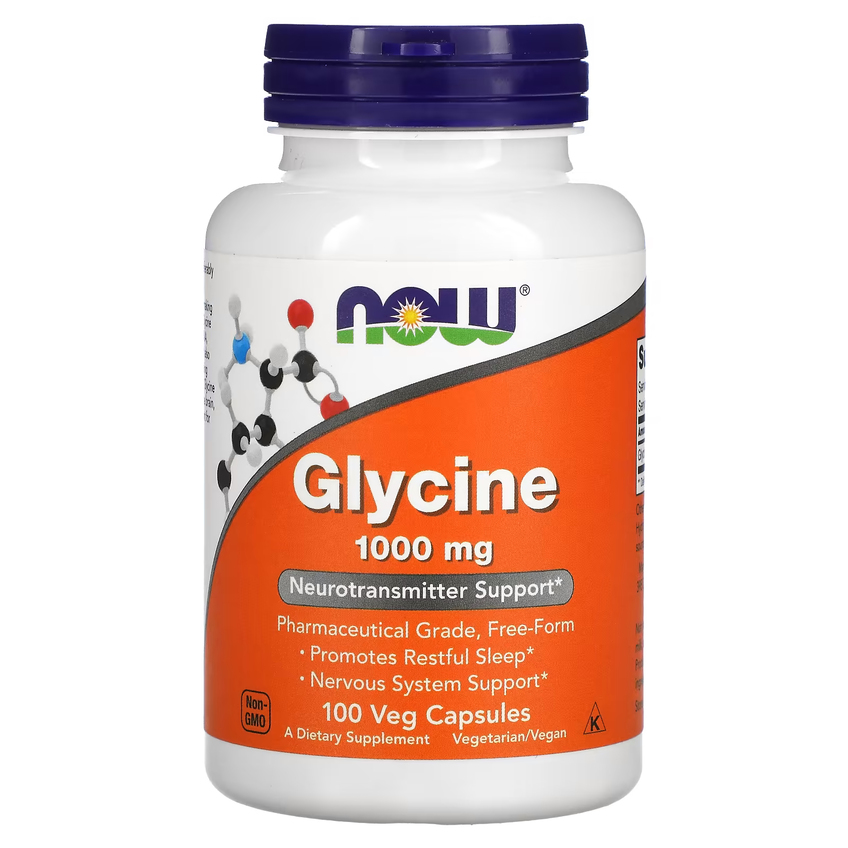 Глицин / Glycine, Now Foods, 1000 мг, 100 вегетарианских капсул