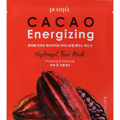 Гидрогелевая тонизирующая маска для лица с экстрактом какао Petitfee Cacao Energizing Hydrogel Face Mask