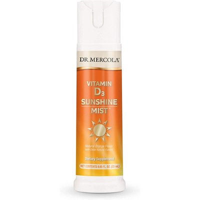 Вітамін D3 з апельсиновим смаком / Vitamin D3 Sunshine Mist, Dr. Mercola, 125 мкг, 25 мл